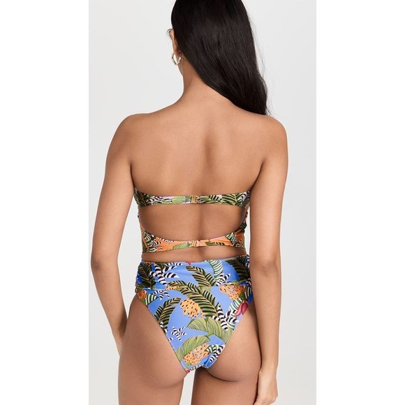 NWT! FARM Rio Women's Striped Bananas One Piece, Multicolor, M - Picture 2 of 9